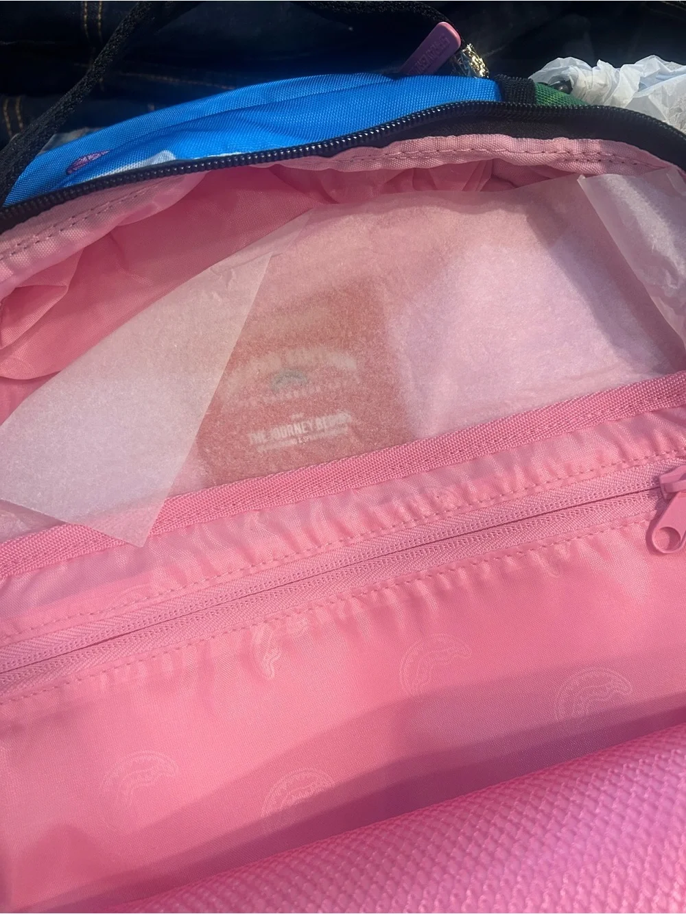 Sprayground Blue Pink Panther Diamond Graphic Kids Backpack